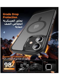 X-level iPhone 16 Plus Case,Compatible with MagSafe Shockproof Protection Cover,Translucent Matte Phone Case with Strong Magnet,Slim Case for iPhone 16 Plus (2024)(Black)  - Image 2