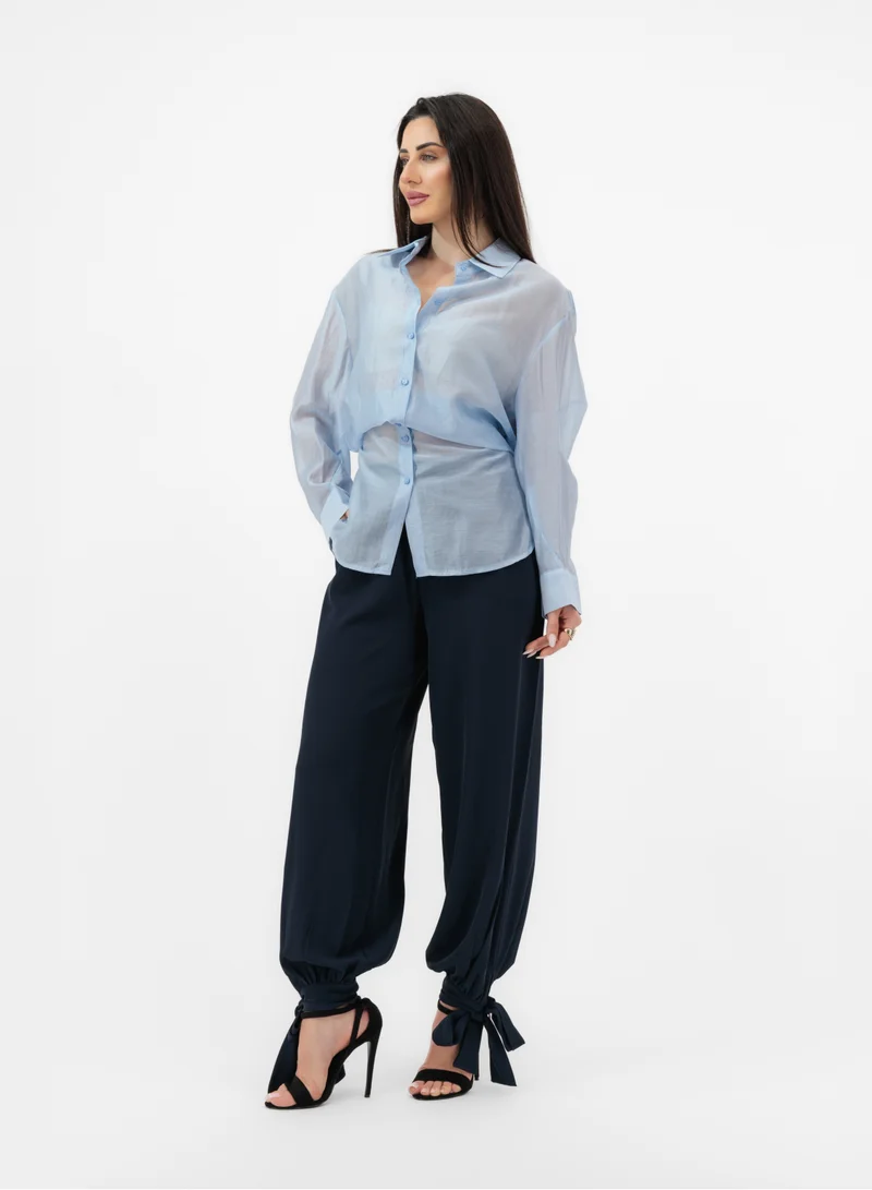 Lalele ELEGANT LIGHT OVERSIZED SHIRT BLUE