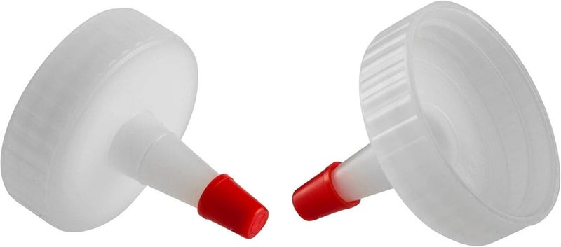 Kelkaa Yorker Natural Red Tip Caps - 38mm Neck, 400 Thread, .030 Orifice, Dispensing Caps for Squeeze Bottles (Pack of 12) - Image 5