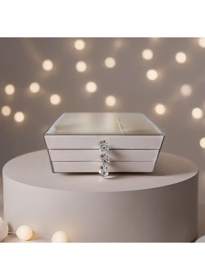 Shein Acrylic Jewelry Boxes & Organizers,Clear Jewelry Box with 3 Drawers - Image 2