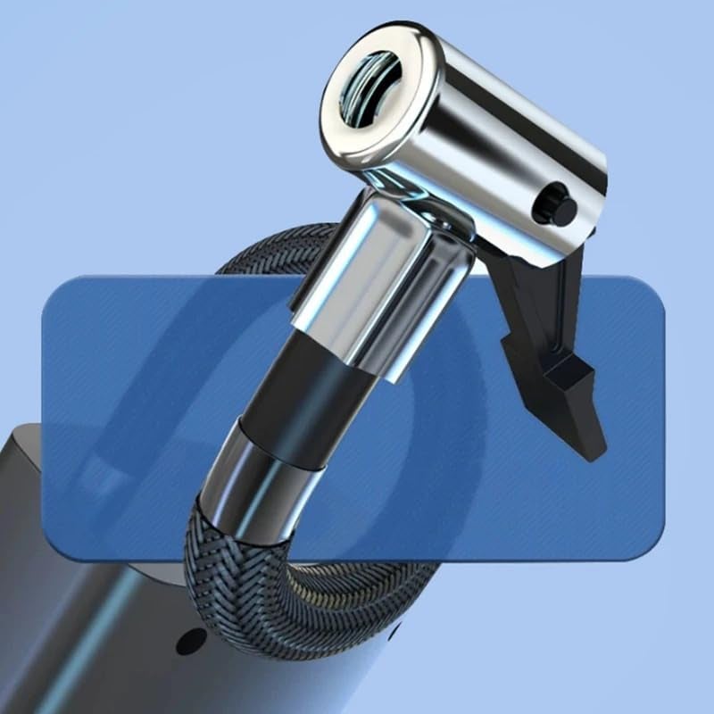 US1984 Portable Tyre Inflator for Car,150PSI Electric Rechargeable Car Air Pump, 4 Tyre Pressure Modes, 2X Faster, Smart Tyre Air Compressor, 3 Nozzles, Auto Shut Off Pump for Cars, Bike, Cycles - Image 5