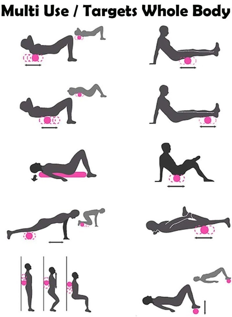 Bukela High Density Foam Roller for Back Pain Relief, Yoga, Exercise, Physical Therapy, Muscle Recovery and Deep Tissue Massage, For Pre and Post Workout Muscles Massage, Extra Firm Foam Yoga Roller Of 45 Cm - Image 3