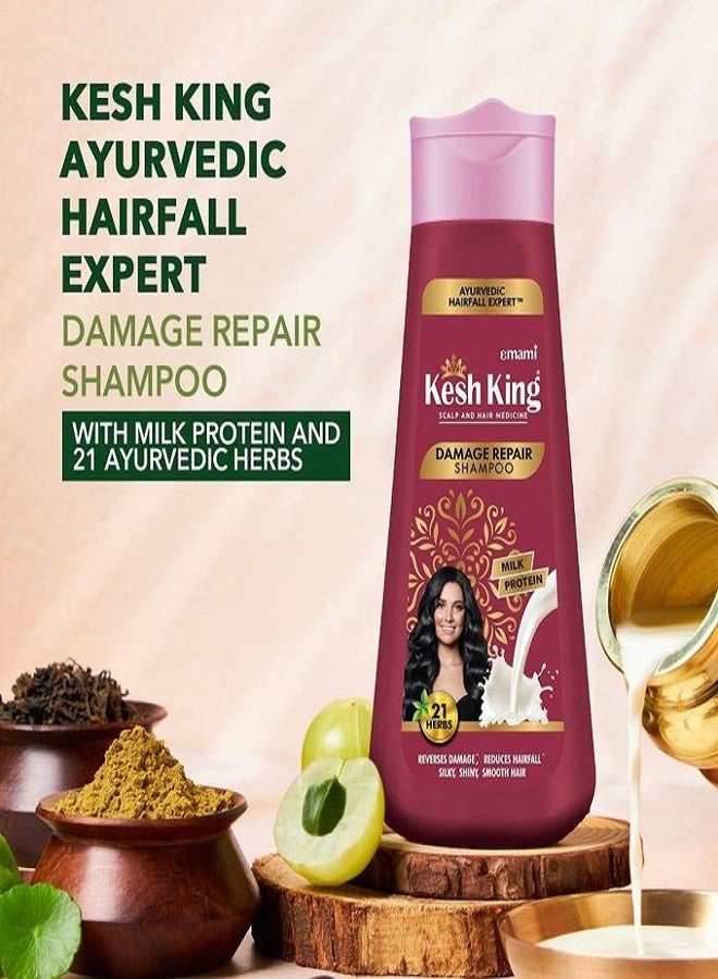 Kesh King Damage Repair Shampoo With Milk Protein And 21 Ayurvedic Herbs 340ml - Image 3