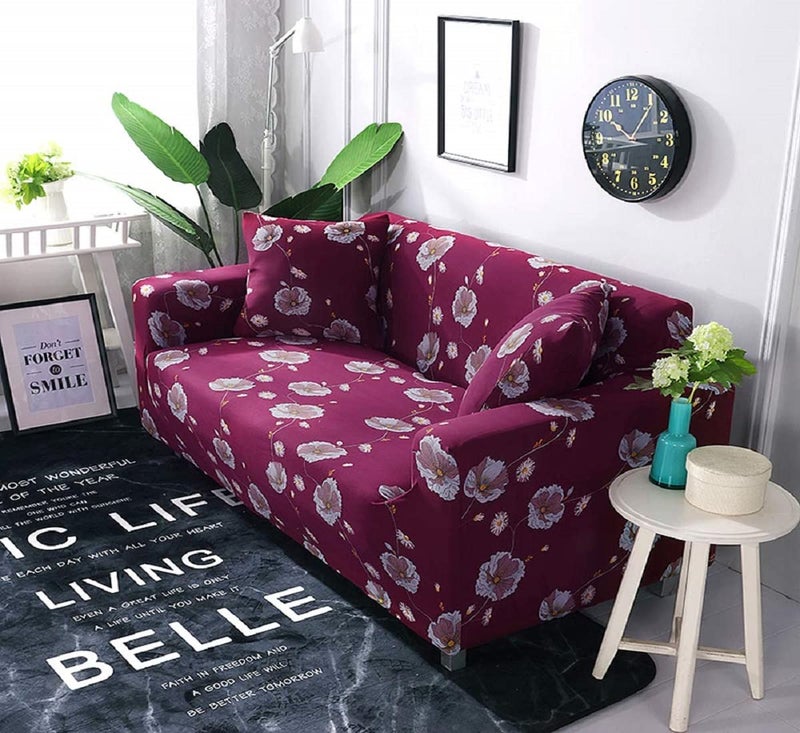 A CUBE LUXURY SOLUTIONS A CUBE LUXURY SOLUTIONS Universal Three Seater Sofa Cover Big Elasticity Protective Flexible Stretch Spandex Polyester Sofa Slipcover  - Image 2