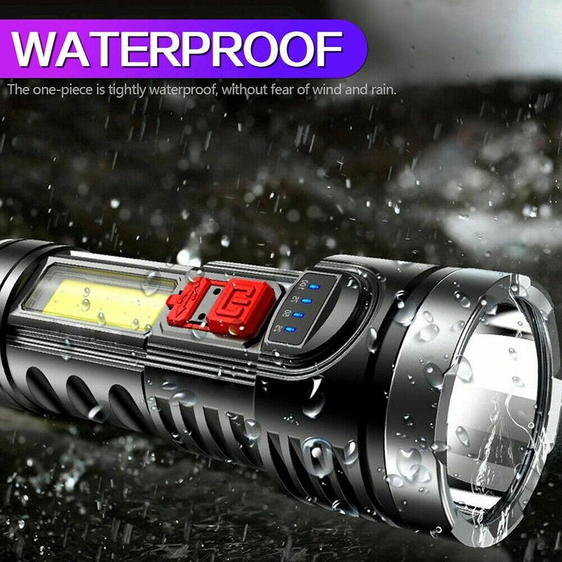 klarako LED Torch, Super Bright 6000 Lumens Torch USB Rechargeable Handheld Flashlight Waterproof Torches Lamp for Outdoor Camping - Image 3