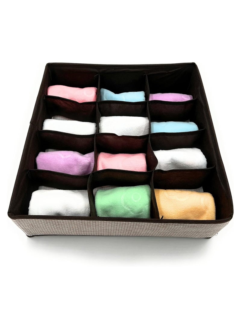 VIO 12 Cell Sock Underwear Thick Socks Handkerchiefs Ties Belts Baby Clothes Organizer Divider Collapsible Closet Cupboard Cabinet Drawer Storage Boxes for Men Women Boys Girls Babies Grey  - Image 4