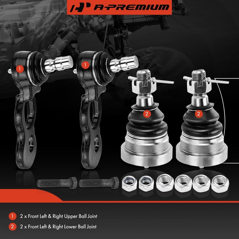 A-Premium 4Pcs Front Upper Lower Ball Joint Kit - Image 2