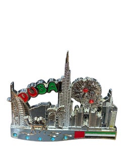 Magnet Dubai Mini Stone Designed Silver Colour Fridge Magnet  - Image 1