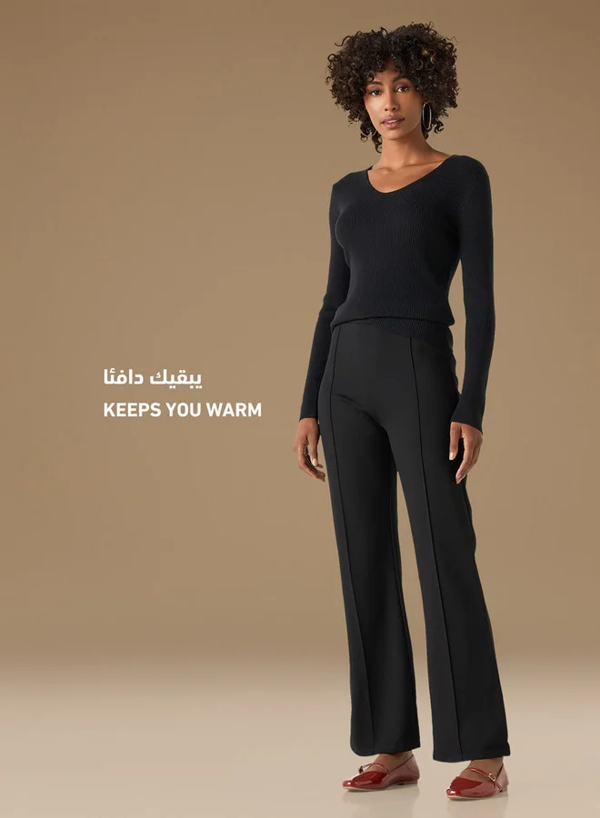 2Xtremz 2Xtremz Ribbed V-Neck Sweater with Long Sleeves
