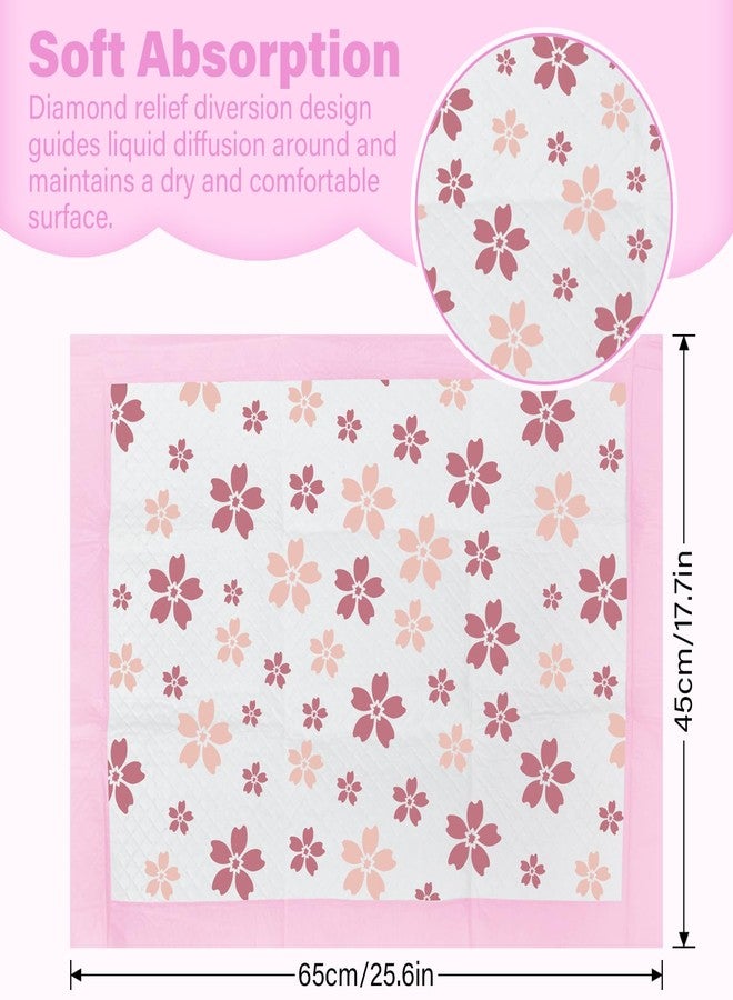 WAAYAA 25 Pack Disposable Pads Changing Pads for Baby, Incontinence Care Soft Breathable Liners Multi-Use Super Absorbent Waterproof Under Pads for Newborn Adults Pets (17"x24",Cherry Blossom ) - Image 4