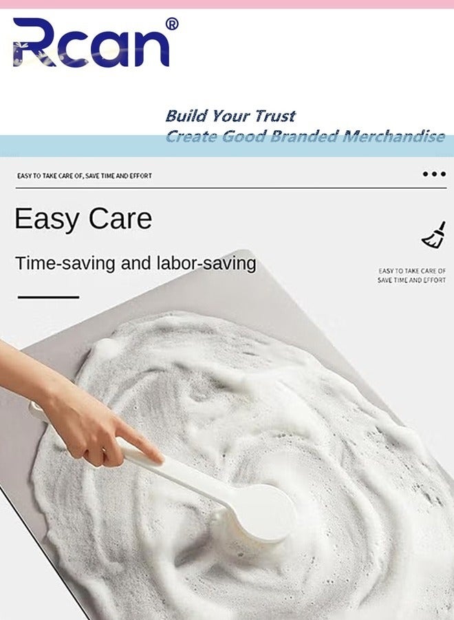 Rcan 2 Pcs Faucet Draining Mat Self Absorbent Draining Mat For Kitchen Counter Soft Diatom Mud Non-Slip Drain Pad Quick Dry Mat Faucet Splash Catcher Countertop Absorbent Sink Protectors - Image 4