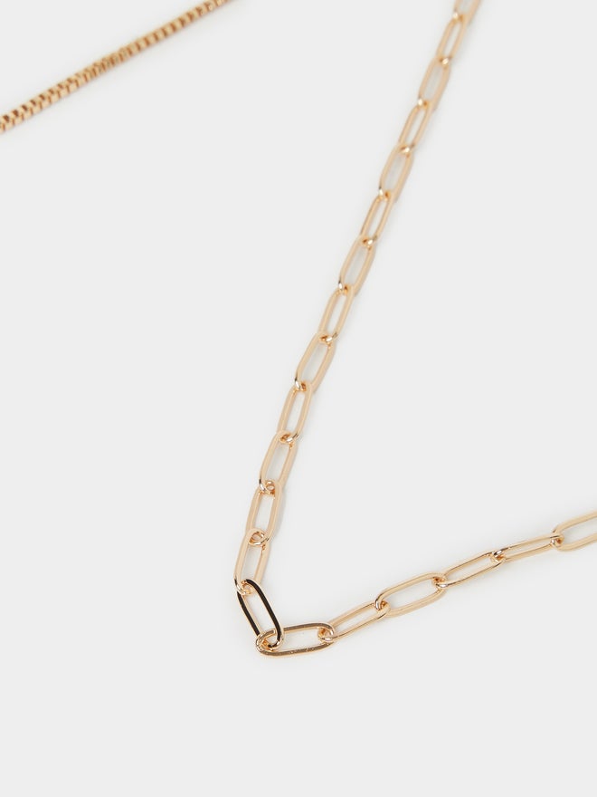 Styli Styli Set of 2 - Faux Pearl Drop and Link Necklace - Image 4