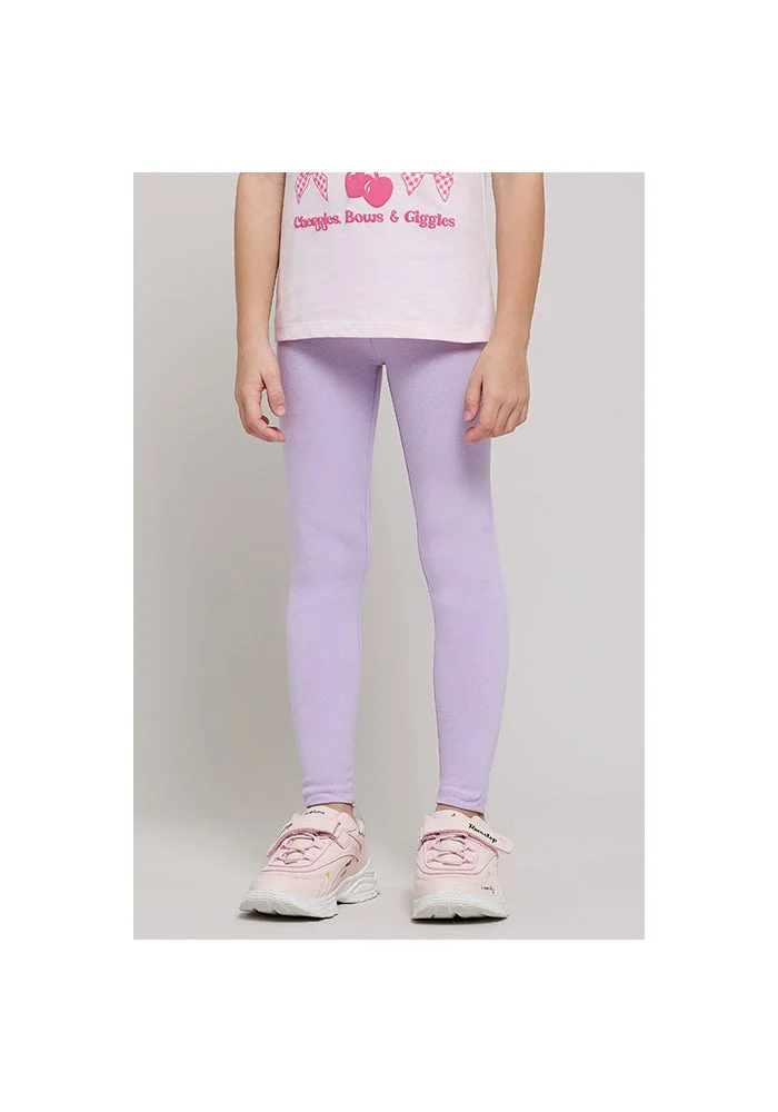 R&b Solid Leggings with Elastic Waist