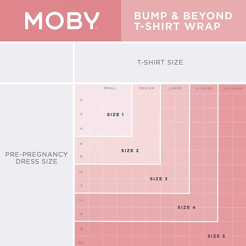 Moby Bump & Beyond T-Shirt Baby Wrap Carrier, Ivory â€“ Size 1 (Small),Versatile Support Wrap for Pregnant Mothers, Sling Carrier for Infants, Carries Babies up to 19.8lbs (8â€“12 Months) - Image 5