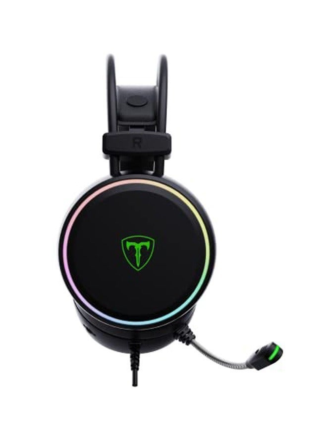 Captaintech Gaming Headset for PS4 PC Xbox One PS5 Controller, Over Ear Headphones with Mic, RGB LED Light, Bass Surround, Soft Memory Earmuffs for Laptop Mac Nintendo NES Games - Image 4