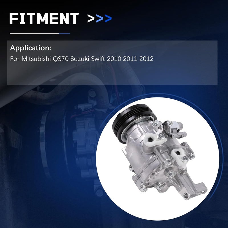 Zachager AC Compressor for Mitsubishi QS70 and Suzuki Swift (2010-2012) - Image 3
