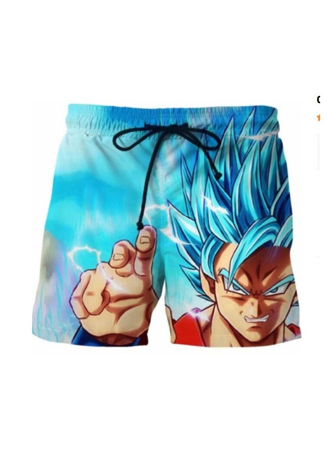 KUYING New Dragon Ball Printed Loose Casual Beach Pants  - Image 1