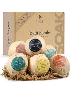Beauty by Earth Bath Bomb Gift Set - USA Made with Natural & Organic Ingredients, Relaxing Gifts for Women & Men, Spa Gifts & Stocking Stuffers for Women, Luxury Gift Ideas, Bath Bombs for Wife & Kids  - Image 1