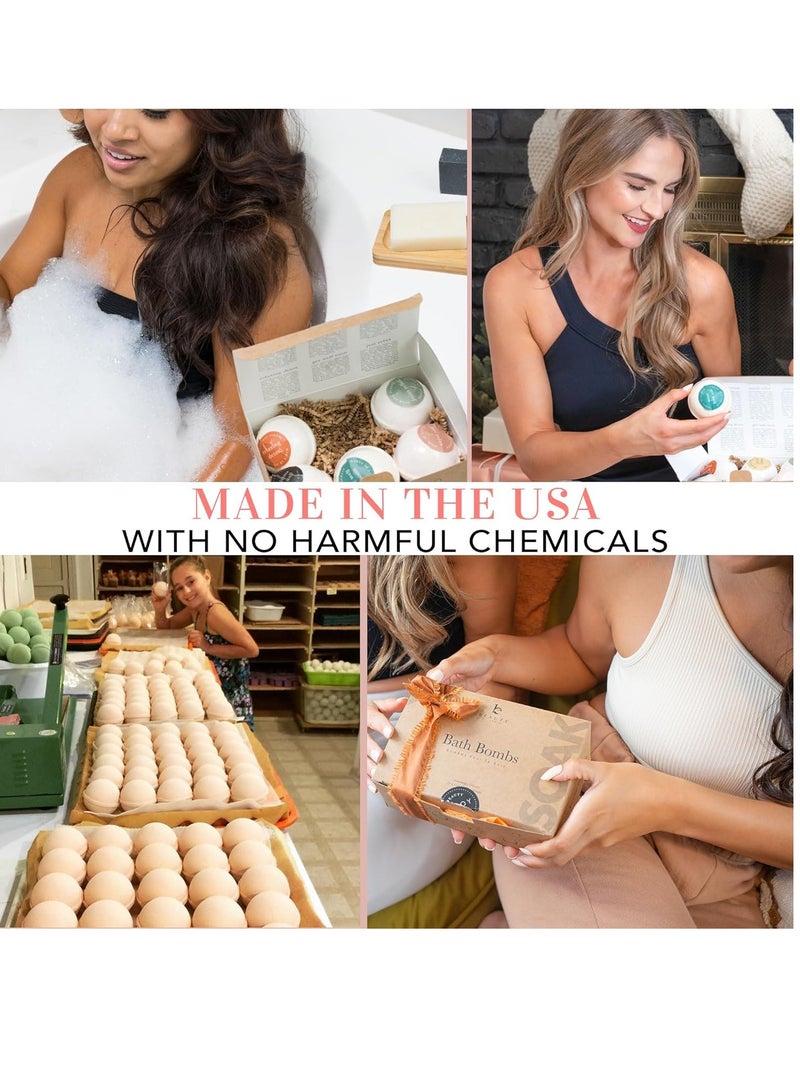 Beauty by Earth Bath Bomb Gift Set - USA Made with Natural & Organic Ingredients, Relaxing Gifts for Women & Men, Spa Gifts & Stocking Stuffers for Women, Luxury Gift Ideas, Bath Bombs for Wife & Kids - Image 4