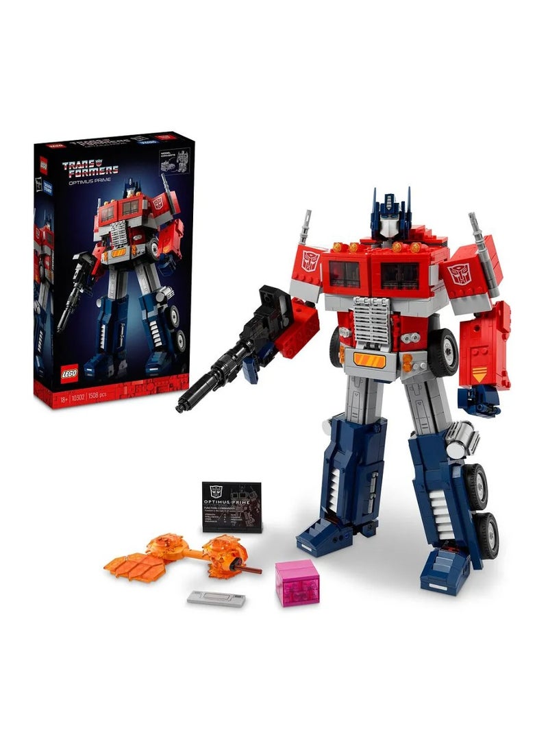 LEGO Icons Optimus Prime 10302 Building Set - 1508 Pieces, 18+ Years, 2-in-1 Transformer, Articulated Display Model - Image 1