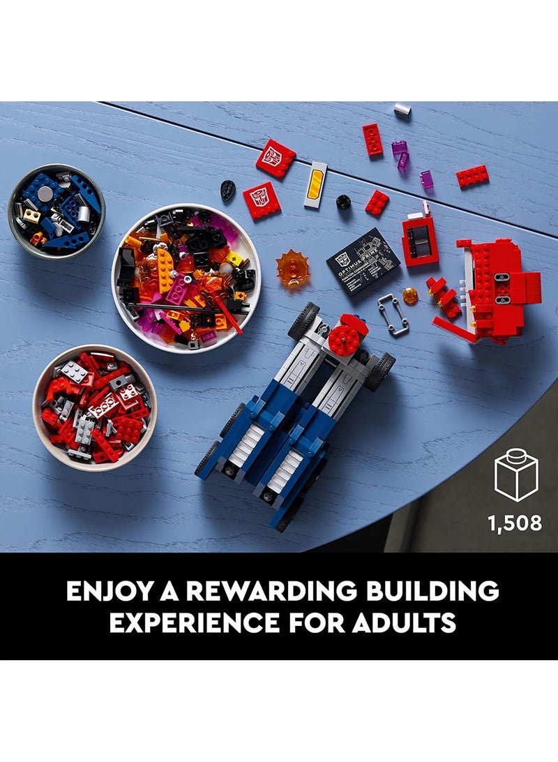 LEGO Icons Optimus Prime 10302 Building Set - 1508 Pieces, 18+ Years, 2-in-1 Transformer, Articulated Display Model - Image 5