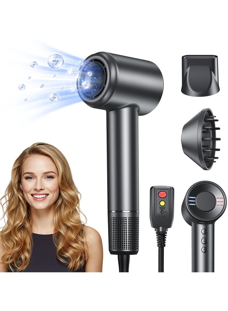 BOPCAL Professional 1500W Ionic Hair Dryer, Brushless High‑Speed Motor for Fast Drying, Thermo‑Control Heat Protection, Low Noise, 4 Temps & 3 Speeds Blow Dryer - Image 2