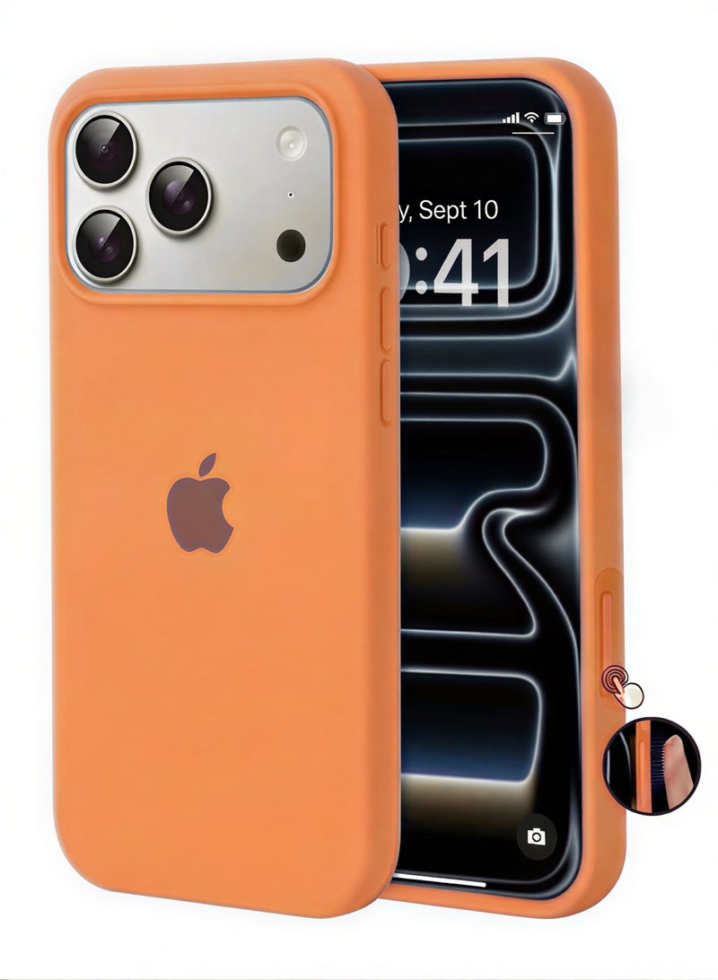 جراب iPhone 17 Pro Max من السيليكون السائل الناعم الملمس، جراب iPhone 17 Pro Max لحماية الجسم بالكامل، مضاد للخدش، مقاوم للصدمات، لهاتف iPhone 17 Pro Max مقاس 6.9 بوصة - Image 1