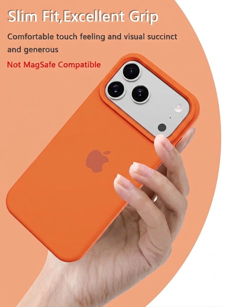 جراب iPhone 17 Pro Max من السيليكون السائل الناعم الملمس، جراب iPhone 17 Pro Max لحماية الجسم بالكامل، مضاد للخدش، مقاوم للصدمات، لهاتف iPhone 17 Pro Max مقاس 6.9 بوصة - Image 3