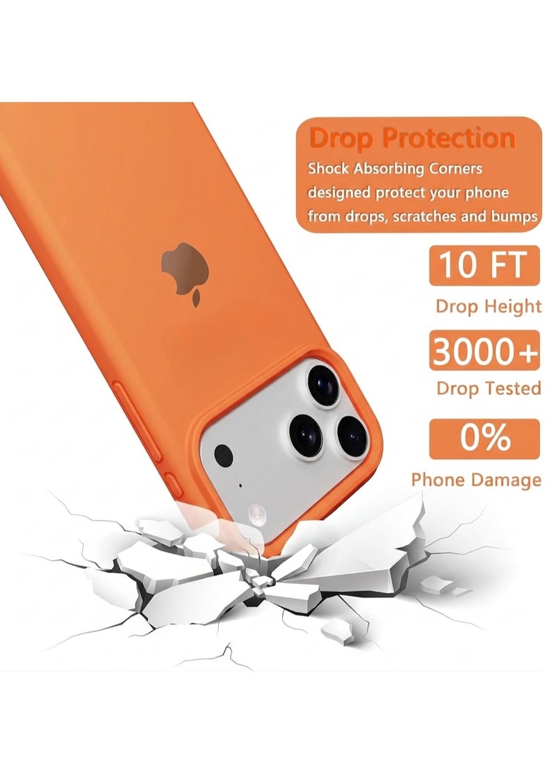 جراب iPhone 17 Pro Max من السيليكون السائل الناعم الملمس، جراب iPhone 17 Pro Max لحماية الجسم بالكامل، مضاد للخدش، مقاوم للصدمات، لهاتف iPhone 17 Pro Max مقاس 6.9 بوصة - Image 4