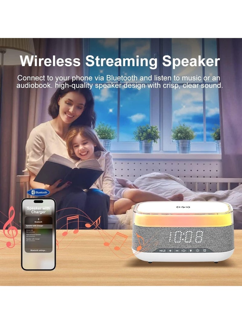 ProOne ProOne PGM202 Wireless LED Speaker with 15W Wireless Charger, Digital Clock, Alarm Clock, FM Radio, and LED Light – Bluetooth V5.3 for Home & Office  - Image 5