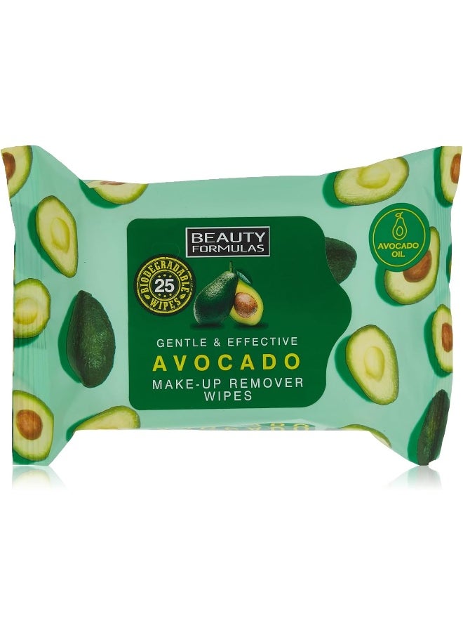 BEAUTY FORMULAS Beauty Formulas Avocado Make-Up Remover Wipes  - Image 1