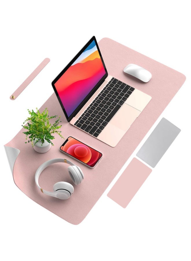 WinCheer Large Desk Pad, Non-Slip PU Leather Desk Mouse Pad Waterproof Desk Pad Protector, Dual-Side Use Desk Writing Mat for Office Home, 80cm x 40cm