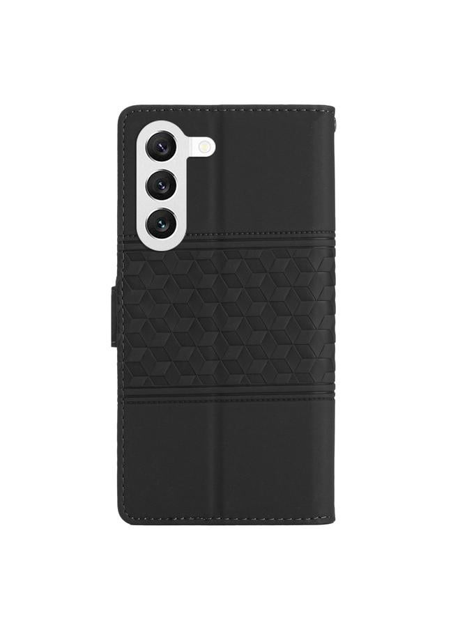 S-TOP Case For Samsung Galaxy S23+ 5G Diamond Embossed Skin Feel Leather Phone Case with Lanyard - Image 3