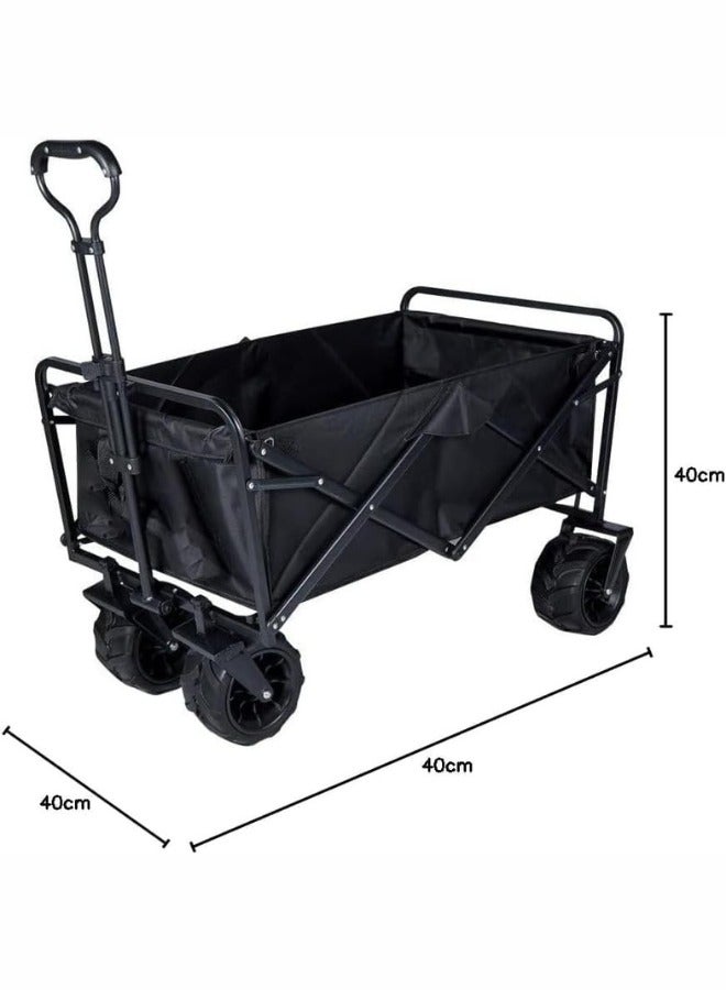 Prince Cart, Heavy Duty Utility Beach Wagon Cart, Large Capacity Foldable Grocery Wagon for Garden Outdoor, Sports, Camping, Picnic - Image 2
