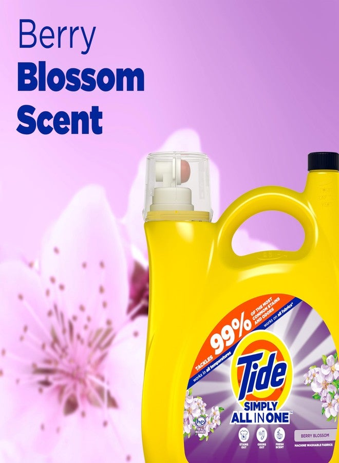 Tide Simply All-In-One Liquid Laundry Detergent, Berry Blossom Scent, 138 Loads, 182 fl oz - Image 4
