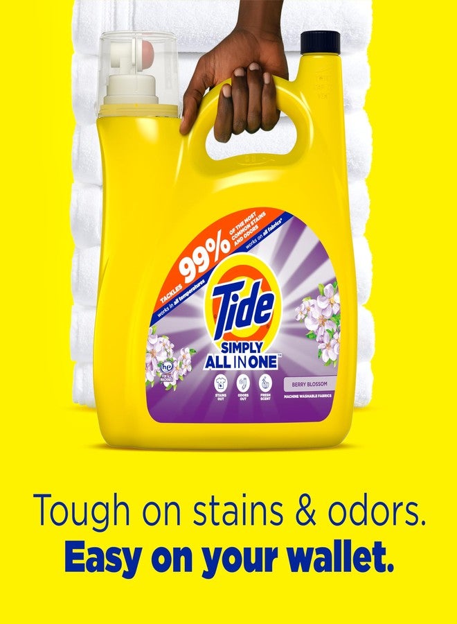 Tide Simply All-In-One Liquid Laundry Detergent, Berry Blossom Scent, 138 Loads, 182 fl oz - Image 2