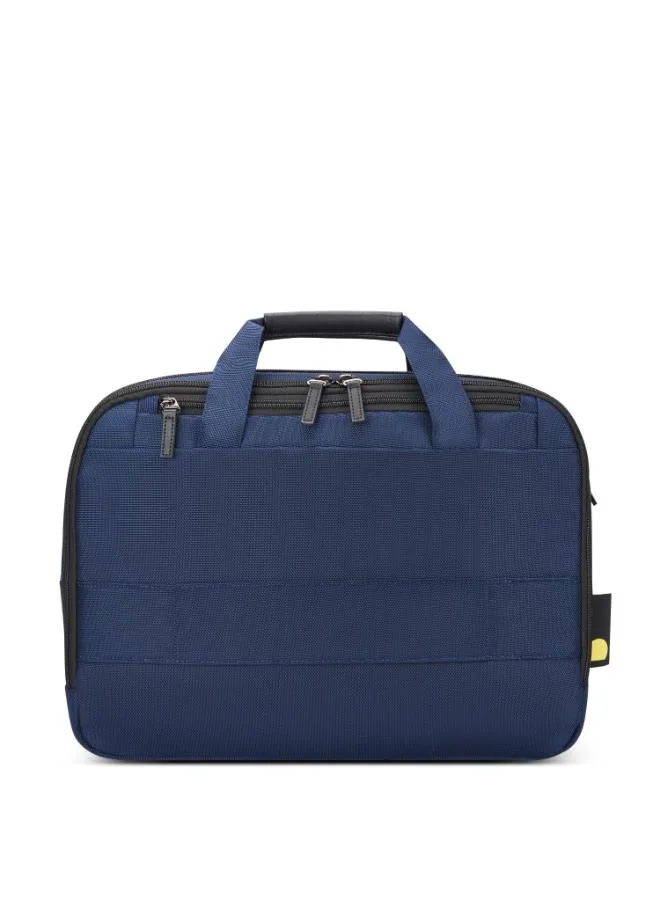 DELSEY Paris Wagram 2 Comparment Satchel Breifecase 15.6 inch Navy Blue