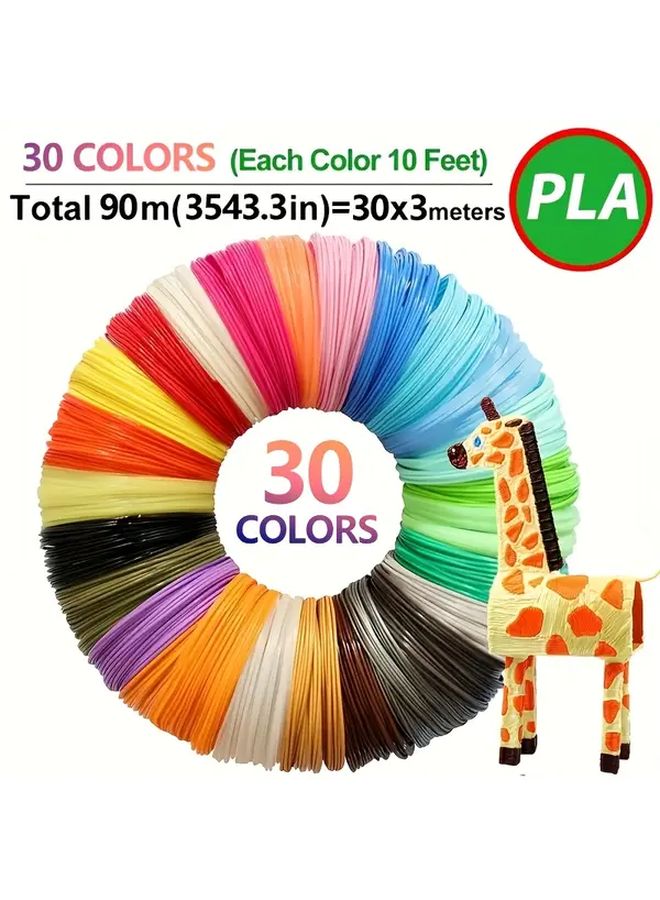 30 لونًا خيط PLA 1.75 مم مع قالب صب وكتاب رسم 20 نمطًا - Image 3