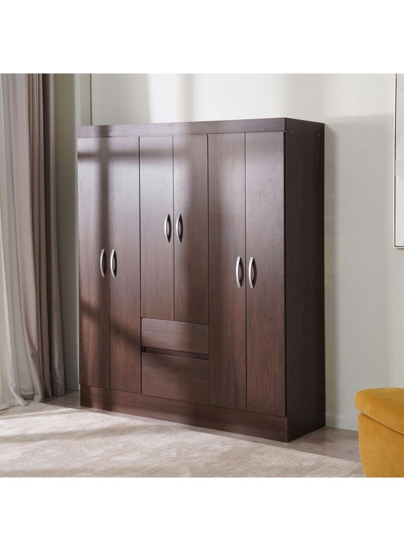 Pan Home Flash 6 Door Wardrobe - Wenge - Image 2