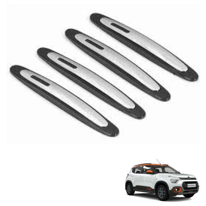 Autokaar Dual Tone (Black Chrome) Car Door Edge Guard Scratch Protector Sleek Design3R Universal for Citroen C3/C3 Aircross/C5 - Image 1