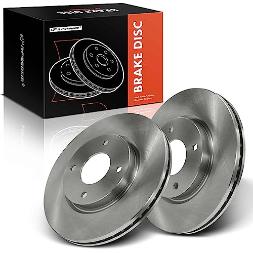 A-Premium 11.02 inch (280mm) Front Vented Disc Brake Rotors Compatible with Select Nissan Models - Sentra 2007-2012, Versa 2007-2012, Cube 2009-2014, 2-PC Set - Image 1