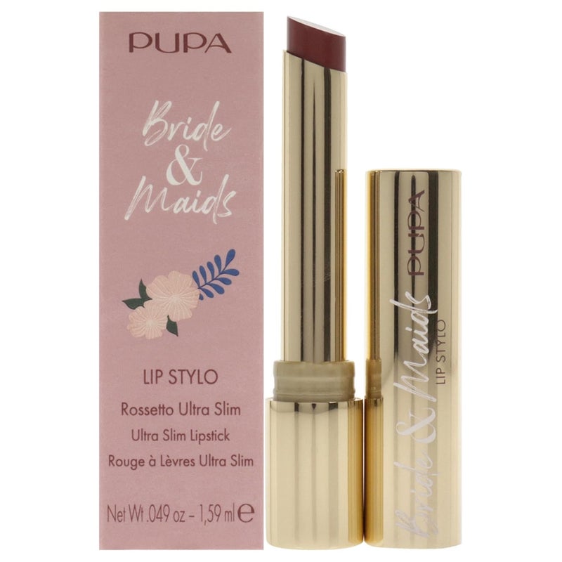 PUPA Milano Bride And Maids Lip Stylo Ultra Slim Lipstick - With Pout-Boosting Ingredients For Fuller Looking Lips - Hydrating And Smoothing Formula - Paraben-Free - 002 Maid Of Honor - 0.049 OZ
