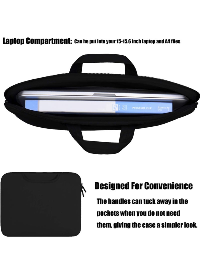 Rock Pow - Laptop Bag Case Slim Durable Briefcase Handle Bag/Notebook Computer Protective Sleeve/Multifunctional Carrying Case Compatible with 15-15.6 Inch MacBook Pro Ultrabook Notebook Computer - Image 1