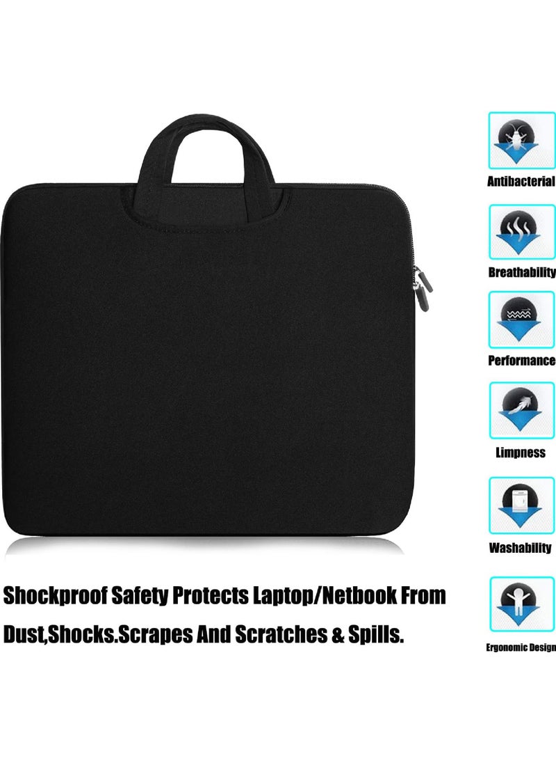 Rock Pow - Laptop Bag Case Slim Durable Briefcase Handle Bag/Notebook Computer Protective Sleeve/Multifunctional Carrying Case Compatible with 15-15.6 Inch MacBook Pro Ultrabook Notebook Computer - Image 1