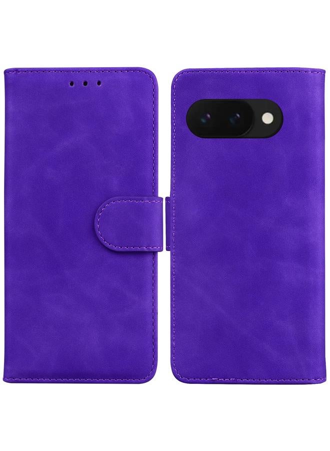 S-TOP Case For Google Pixel 9a Skin Feel Pure Color Flip Leather Phone Case - Image 1
