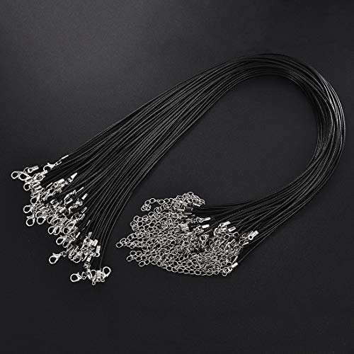 LANBEIDE 60Pieces Cabochons Crafting Kits-20Pcs Tree of Life Bezel Pendant Blank Trays with 20Pcs Glass Dome and 20Pcs Black Necklace Cords with Clasps for DIY Jewelry Making - Image 5