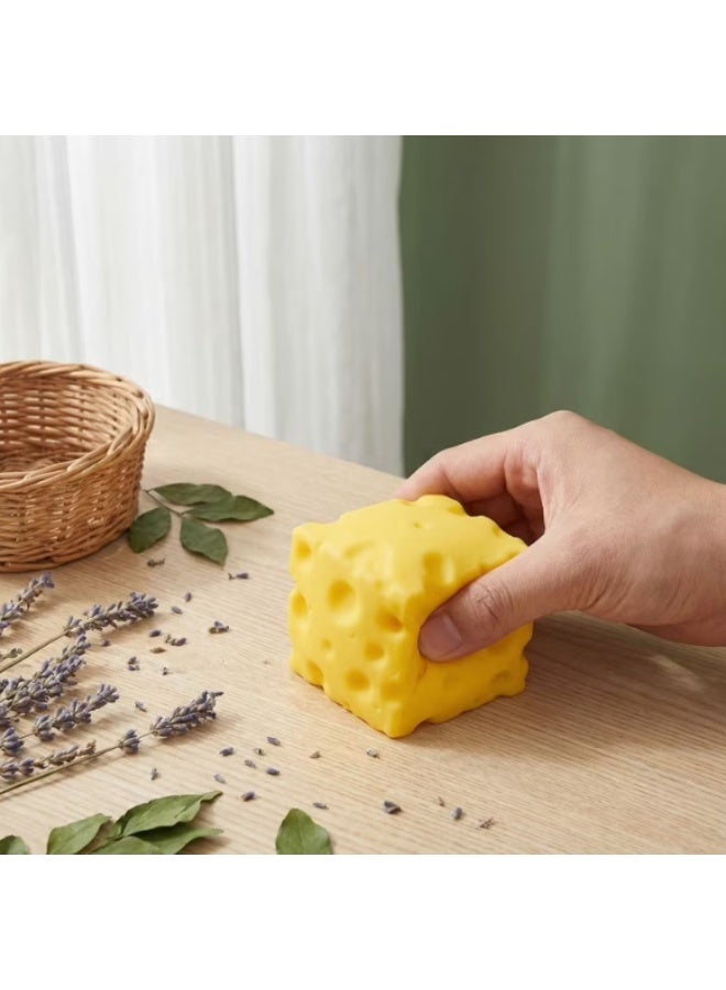2026 Upgraded Yellow Big Cheese Squishy, Squeeze Cheeses, Rebounding Jumbo Squishy-Cheeses, Soft Novelty Toy, for Adults, Yellow Cute Party Favors (1Pc） - Image 2