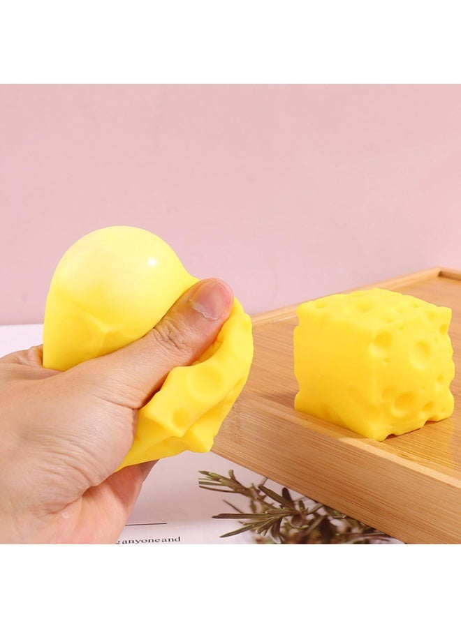 2026 Upgraded Yellow Big Cheese Squishy, Squeeze Cheeses, Rebounding Jumbo Squishy-Cheeses, Soft Novelty Toy, for Adults, Yellow Cute Party Favors (1Pc） - Image 3