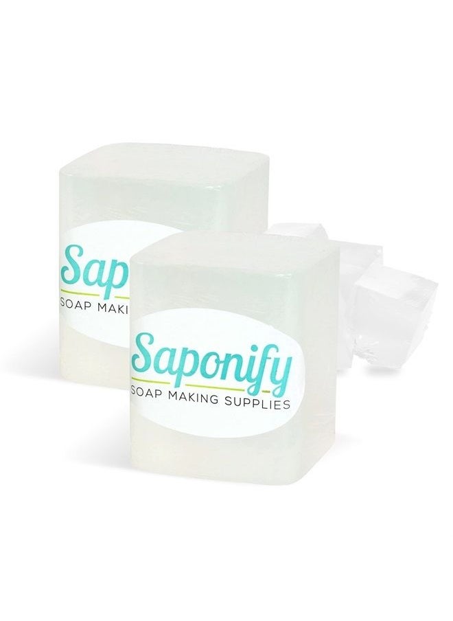 Saponify Soap Making Supplies Saponify - 2Lb Ultra Clear Soap Base, Unscented Base, Easy to Use Glycerin Soap Base for Soap Making  - Image 1