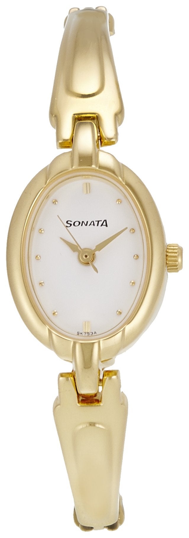 Sonata Quartz Analog White Dial Gold Metal Strap Watch for Women - NT8048YM01 - Image 4